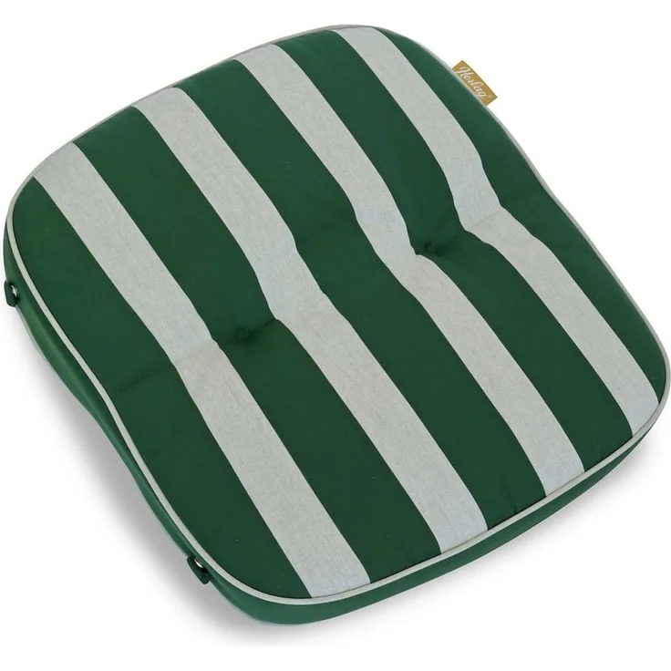 Herlag Hockerauflage Tilly, 55x50x7cm Blockstreifen Grün-Gestreift Fleckschutz