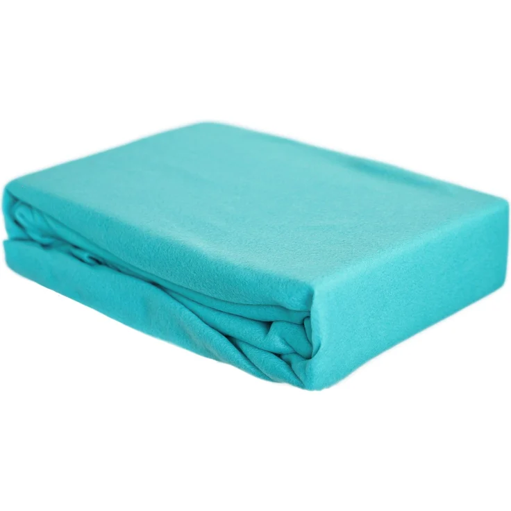 Thermofleece Spannbettlaken 90-100 x 200 cm + 30 cm mit Rundumgummizug - 125 gsm Petrol – Bild 1