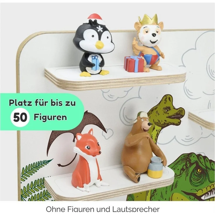 stadtecken Kinderregal Dinosaurier, Regal für die Toniebox und ca. 50 Tonies – Bild 2