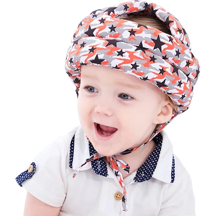 360°Anti-Kollision Baby Helm Kopfschutz Stoßfest Schutzhut Schutzhelm Säugling Kleinkind Kinder Kopfschutzkappe Schutzhut Baumwolle Hut Kopfschutzmütze Verstellbarer Kopfschutz, 6 bis 60 Monate Baby