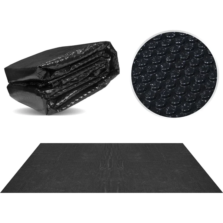 Miganeo Pool Solarfolie 600 x 400 cm Deluxe rechteckig |180 my | schwarz | 12 mm Luftblasen – Bild 1