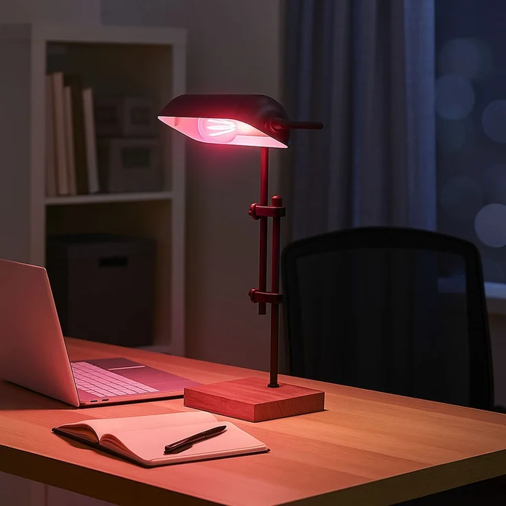 RGB LED Tischleuchte, Holz, Höhe verstellbar, App Steuerung, H 50 cm – Bild 5
