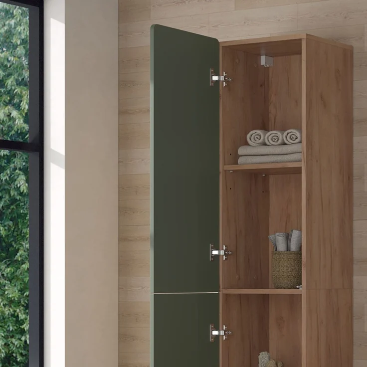 Hochschrank Izan Grün/Goldkraft Eiche 36.6 x 171.6 cm Vicco – Bild 4