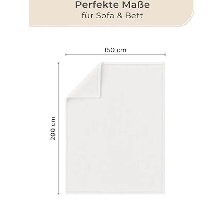 Wohndecke Wohndecke aus Baumwolle - Kuscheldecke, Baumwolldecke -, Laynenburg, Decke als Sofa-decke, Couchdecke, Wolldecke aus Baumwollmix – Bild 6