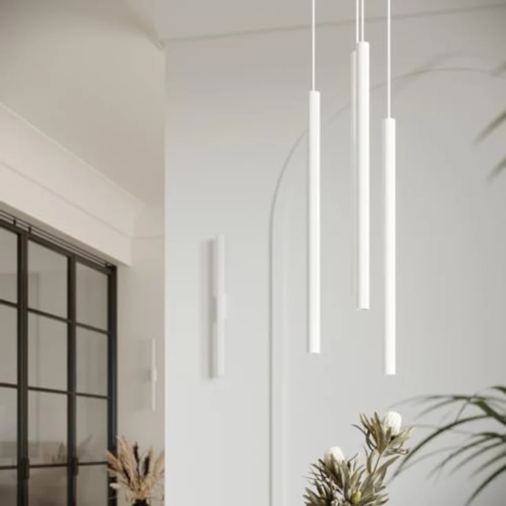 Sollux Lighting Pendelleuchte PASTELO 5P, weiß, 5xG9, 8W, Stahl, 110x25x25cm, modernes Design für Wohnzimmer und Esszimmer – Bild 9
