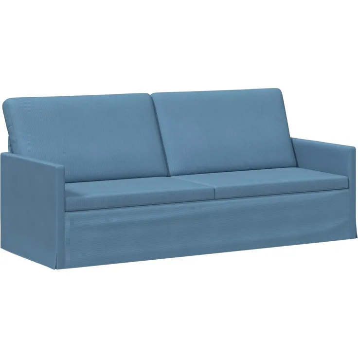 vidaXL 3-Sitzer Sofa Blau 190 x 81 x 82 cm Cordstoff 42041136