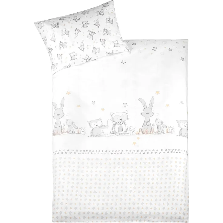 Julius Zöllner 'Häschen und Eule' Bettwäsche 100x135 cm