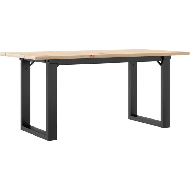 Couchtisch Sofatisch, O-Gestell 100 x 50 x 45 cm Massivholz Kiefer & Stahl d319e – Bild 6