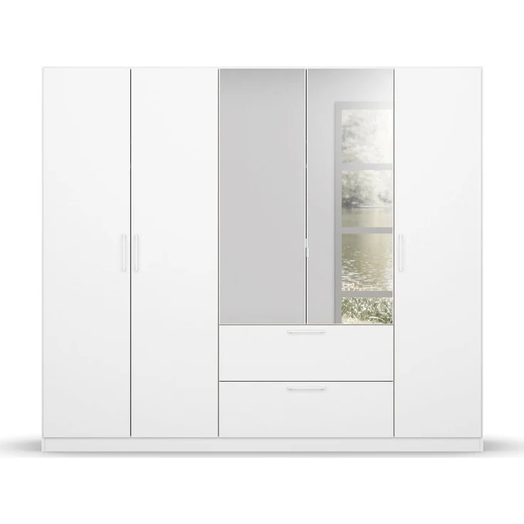 OTTO home Drehtürenschrank Kleiderschrank Schrank Garderobe Wäscheschrank CHALLENGER (Breiten 181/226 cm, Höhen 197/210 cm) mit Spiegeltüren und geräumigen Schubladen MADE IN GERMANY – Bild 2