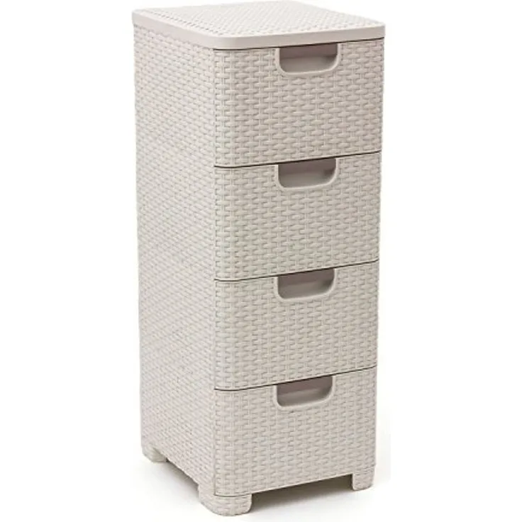 Curver Badregal, Regal mit 4 Schubladen Curver Style