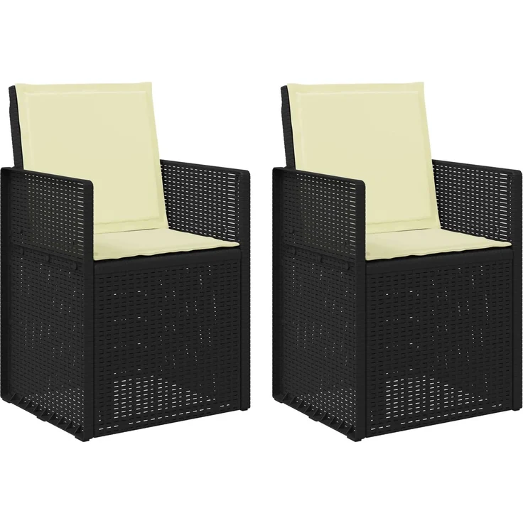 vidaXL Garten Esszimmerstühle 2 pcs Anthrazit und Creme PP 899985 – Bild 2