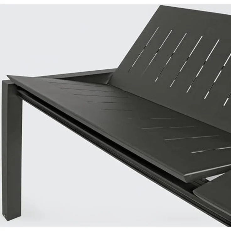 Gartentisch Ronoko aus Aluminium, ausziehbar und modern, anthrazit, ideal für 8–10 Personen – Bild 5