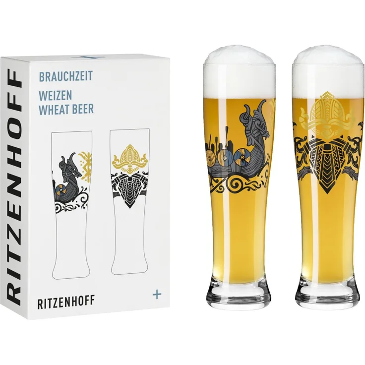 Ritzenhoff 3481010 BRAUCHZEIT Weizen 2er Set #19 #20 J. Vanis 2023 / Bierglas / Weizenbierglas