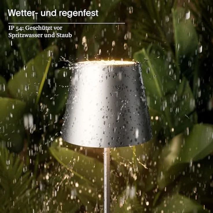 SIGOR LED Tischleuchte Akku-Tischleuchte, Dimmbar, LED fest integriert, Warmweiß – Bild 7