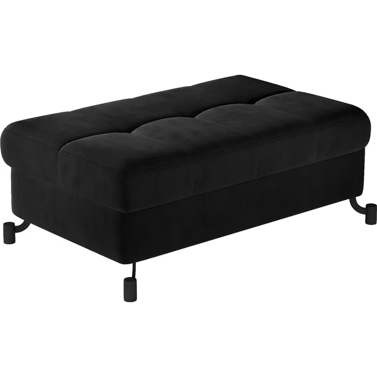 Lorelle, Fußhocker, Schwarz