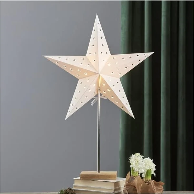 Star Leo Standleuchte, Papier, Beige/Braun, 60 x 43 cm – Bild 2