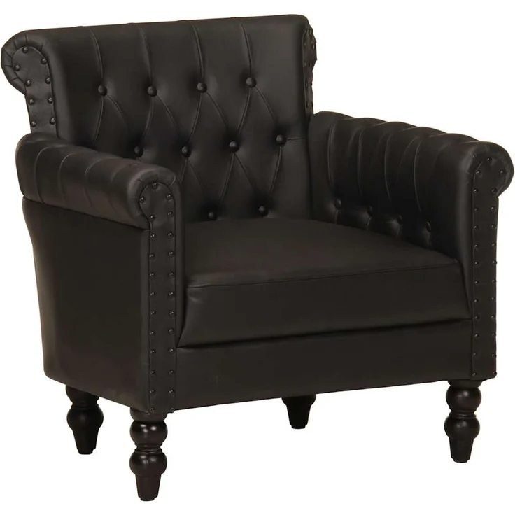 Sessel wohnzimmer, Relaxsessel, Fernsehsessel Schwarz Echtes Ziegenleder – Bild 2