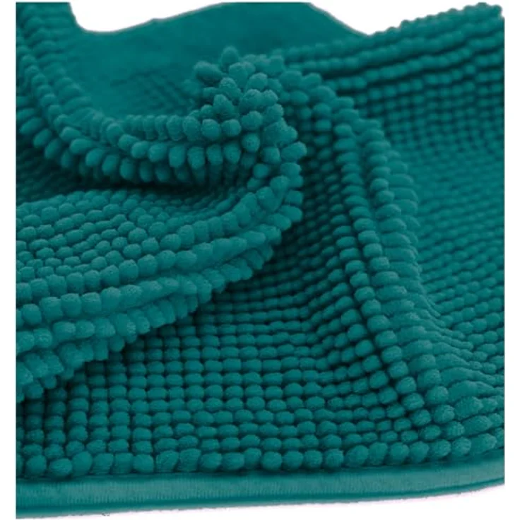 heimtexland Badematte Badvorleger Chenille Badteppich Duschvorleger, rutschhemmend beschichtet, Fußbodenheizung geeignet, 70, Polyester, rechteckig, 45x50 cm, Hochflor, super weich, extrem saugfähig, Maschinenwäsche – Bild 5