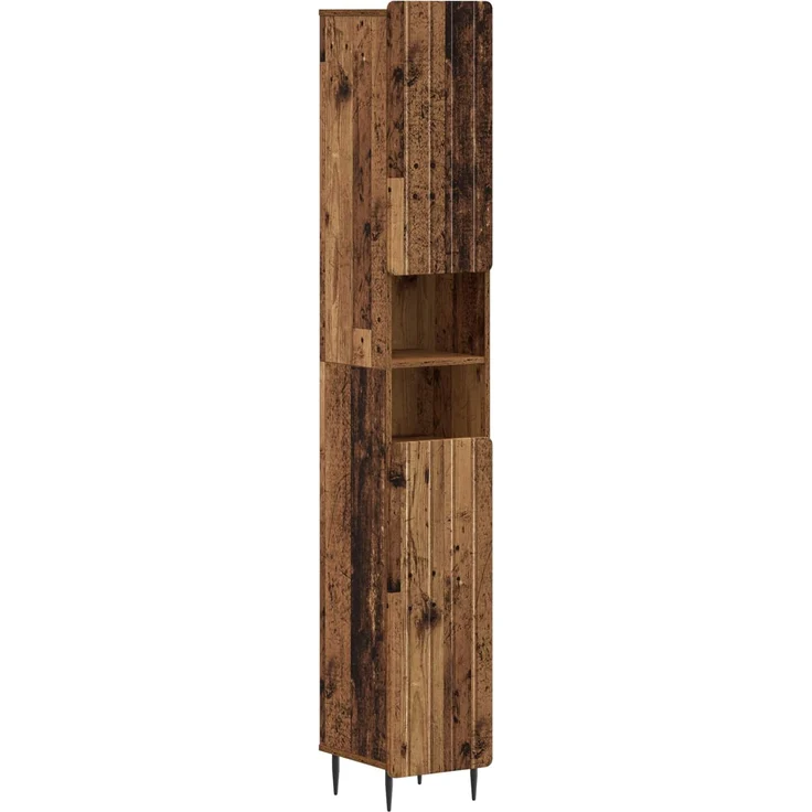 vidaXL 3-teiliges Badezimmer-Schranksystem ZWOLLE Altholz 3417439 – Bild 4