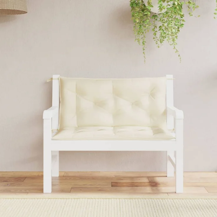 vidaXL Gartenbank-Auflagen 2 Stk. Creme 100x50x7 cm Oxford-Gewebe 361661 – Bild 1