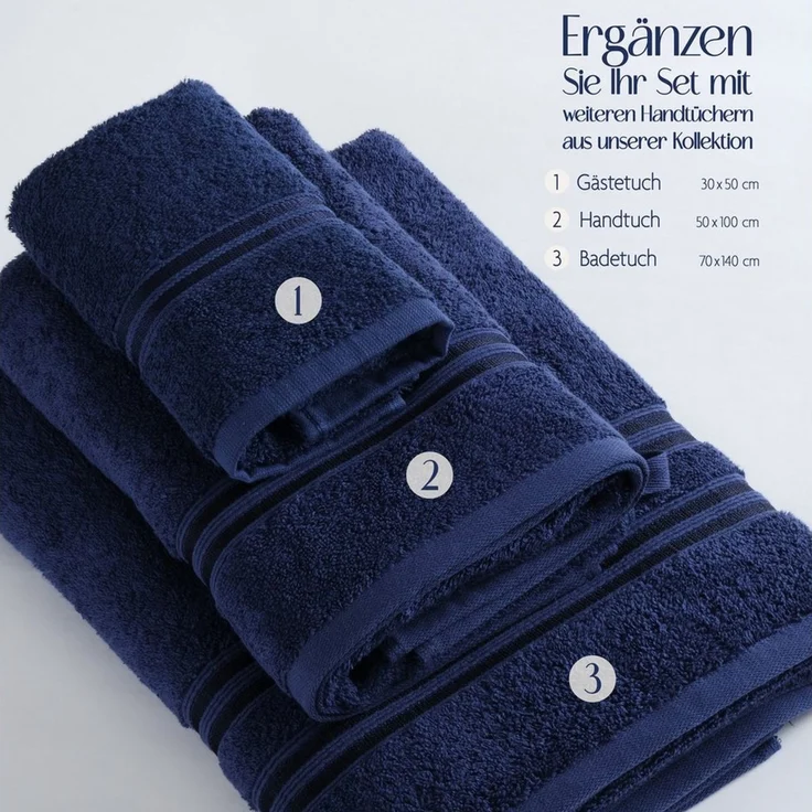 Hammetex Gästehandtücher 5er Set 30x50 cm, 100% Baumwolle Frottee – Bild 4