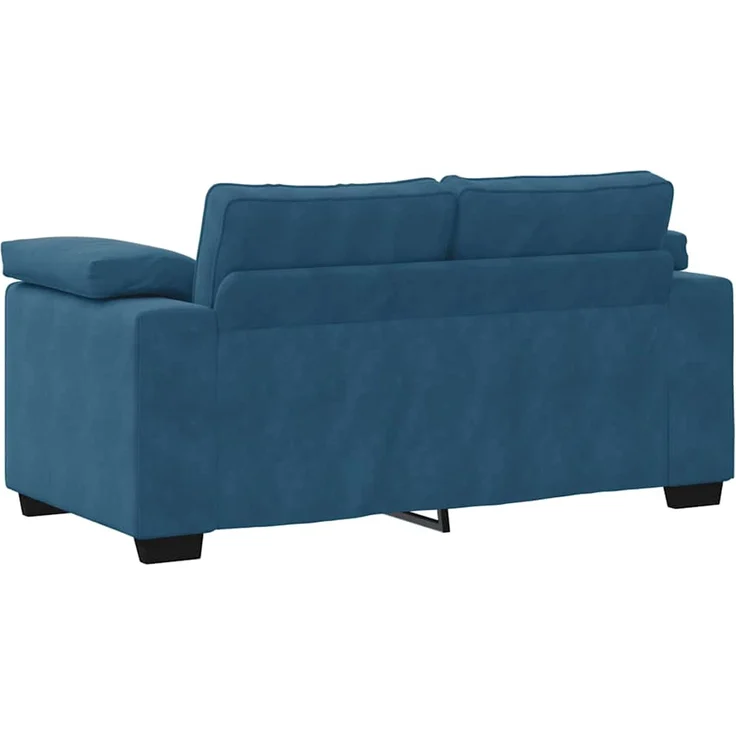 vidaXL Zweisitzer-Sofa Blau 160x77x82 cm Samt 4105266 – Bild 5