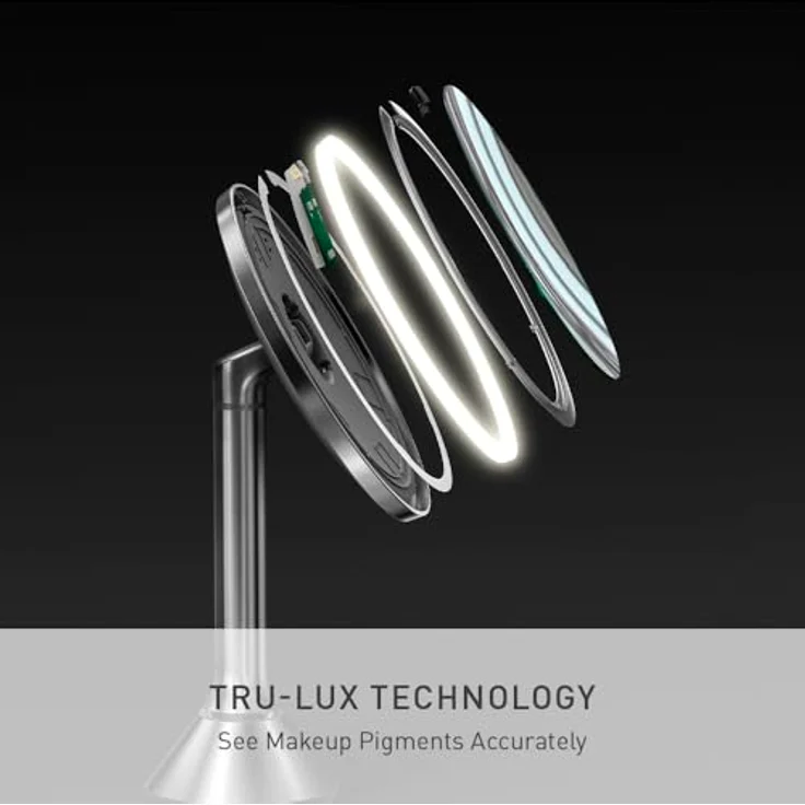 simplehuman ST3004, Faltspiegel mit Sensor, 10-fache Vergrößerung, beleuchtet, gebürsteter Stahl, 5 Jahre Garantie – Bild 3