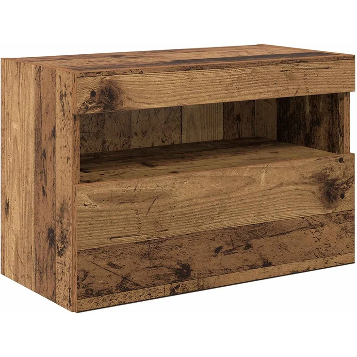 vidaXL TV-Wandgeräte mit LED-Lichtleisten 6 pcs Altholz Holzwerkstoff 3402974 – Bild 8