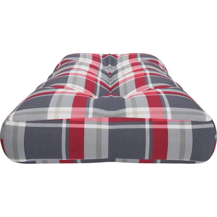 vidaXL Palettenkissen Rot Karomuster 120x40x12 cm Stoff 360636 – Bild 5