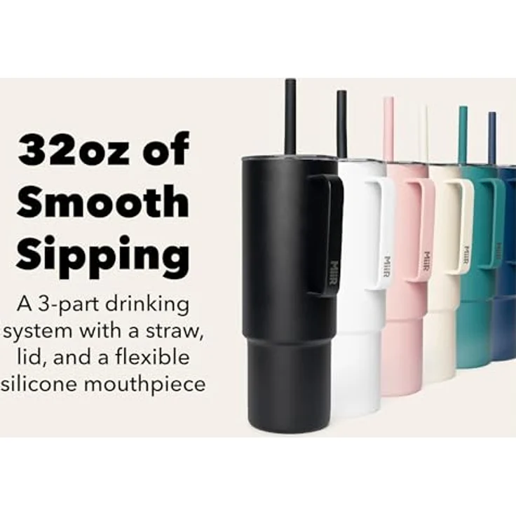 MiiR Miir - All Day Straw Cup Marineblau - Thermobecher mit Strohhalm 950ml – Bild 2