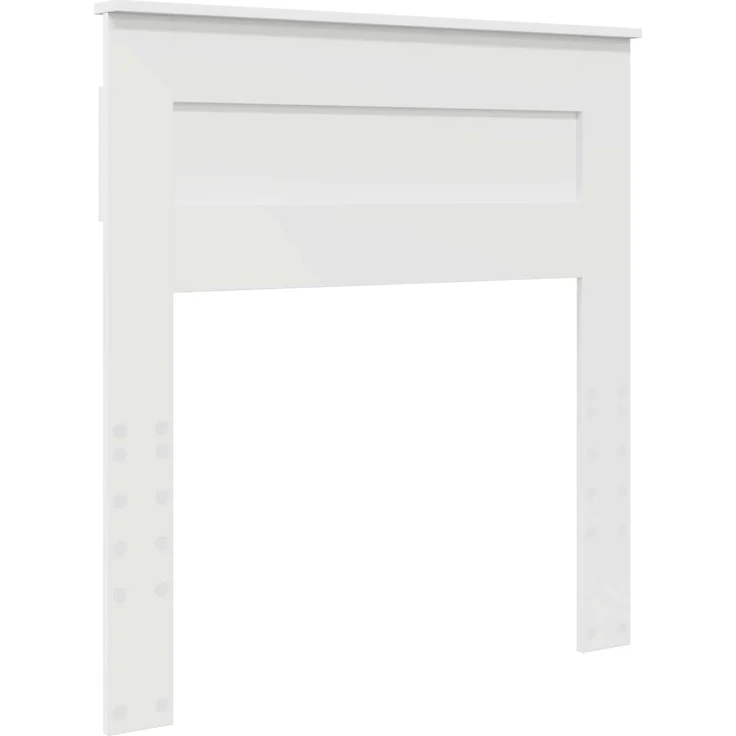 vidaXL Bettrahmen Weiß und Silber 75 x 190 cm Holzwerkstoff 3410043 – Bild 5