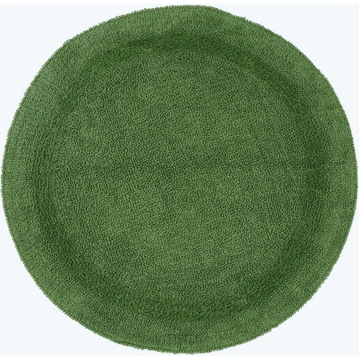 Homescapes Badematte Runde Battematte flaschengrün 80 cm aus 100% Baumwolle, Höhe 20 mm, Φ 80 cm – Bild 5