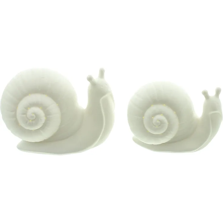 LED-Schnecke White 2er Set Wohndekoration Deko LED Lampe Licht Dekoration Figur