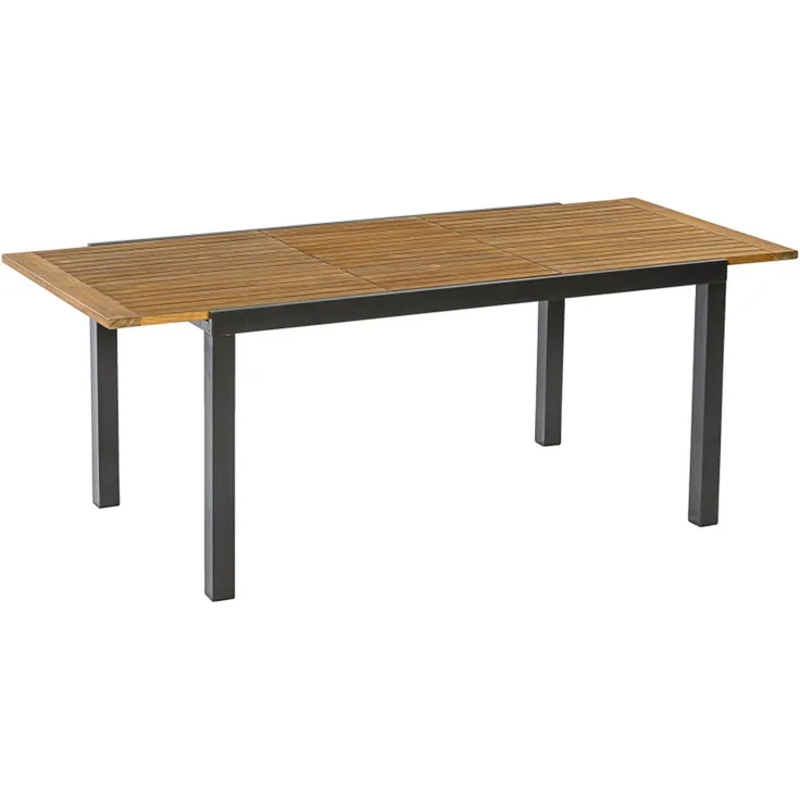 Gartentisch, ausziehbar 180 (250) x 100 cm, graphit/natur
