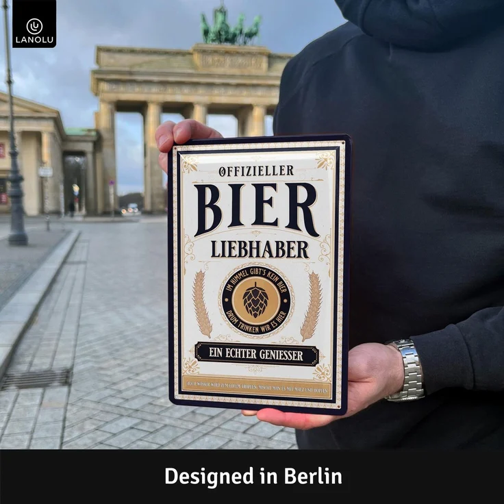 LANOLU Blechschild Bier Liebhaber - 20x30cm – Metall – Mehrfarbig – 20152 – Bild 5