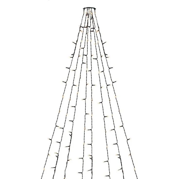 Spetebo LED-Lichterkette LED Weihnachtsbaum Lichterkette mit Timer, 176-flammig, ca. 200 cm Höhe - mit 176 LED in warm weiß – Bild 1