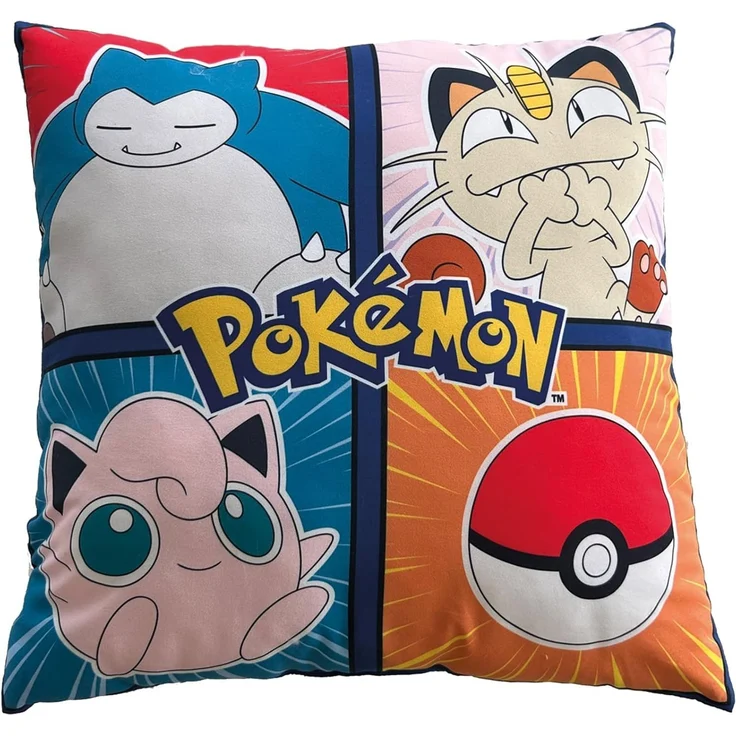 MTOnlinehandel Dekokissen Pokémon 40x40 cm, Pikachu & Freunde, weich, gemütlich und perfekt zum Relaxen – Bild 2