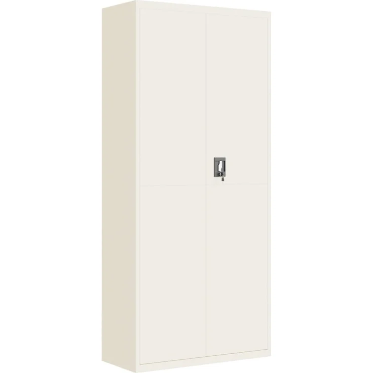 vidaXL Aktenschrank Weiß 90x40x240 cm Stahl 3188315 – Bild 6