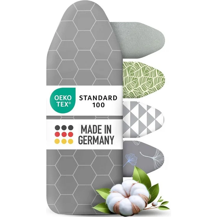 Arteneur Bügelbrettbezug, Made in Germany, OEKOTEX100, Zubehör für alle Bügeltische dank 5 Größen, Vergleichssieger, Hitzereflektierend, Gummizug – Bild 5