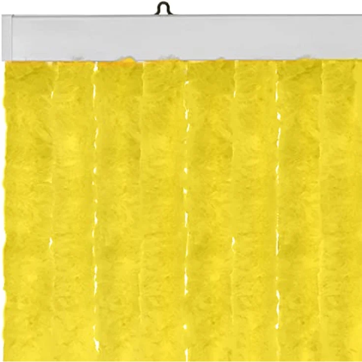 Moritz Flauschvorhang aus Chenille 90 x 220 cm gelb Türvorhang als Fliegenschutz Insektenschutz für Camping Wohnwagen – Bild 1