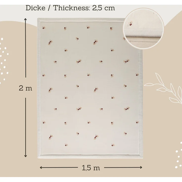Hakuna Matte Kinderteppich mit Memory-Schaum, dicke & weiche Spielmatte 2,5 cm, Krabbelmatte, Höhe: 25 mm, Extra weich, Roll-_oder_faltbar, Hypoallergen, Schaumstoff – Bild 3