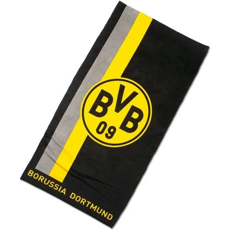 BVB Duschtuch BVB-Duschtuch mit Logo im Streifenmuster, Baumwolle (Set, 1-St), Streifenmuster – Bild 2