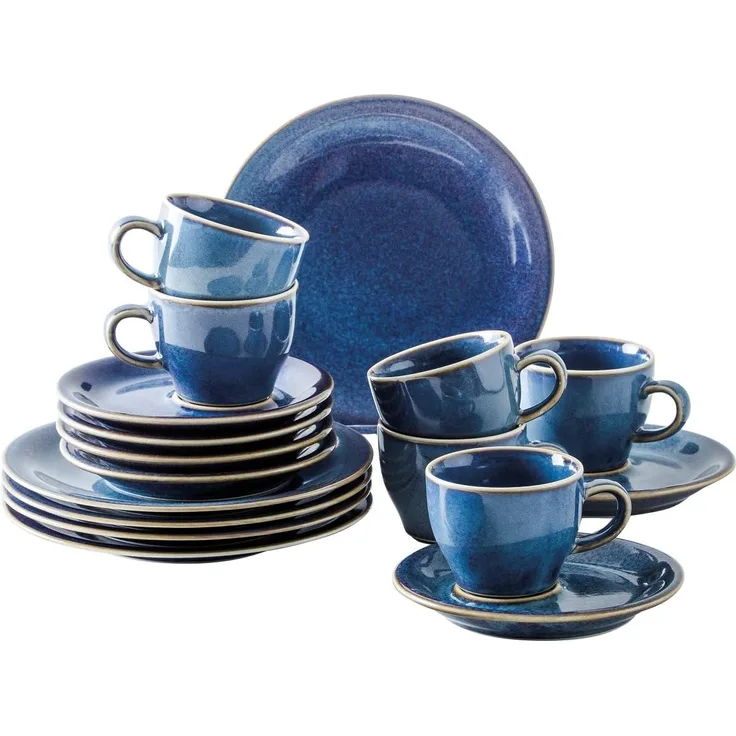 KAHLA Geschirr-Set Homestyle, 18 tlg (18-tlg), 6 Personen, Porzellan, Handglasiert, Made in Germany