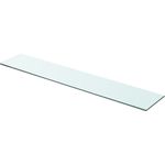 vidaXL Regalböden 2 Stk. Glas Transparent 80x15 cm 3051573