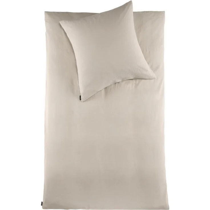 soma Bettwäsche Set Musselin 135x200 Baumwolle Natur natur, Baumwolle, 2 teilig, Geschenkidee atmungsaktiv weich sale Reißverschluss Partner Sommer – Bild 4