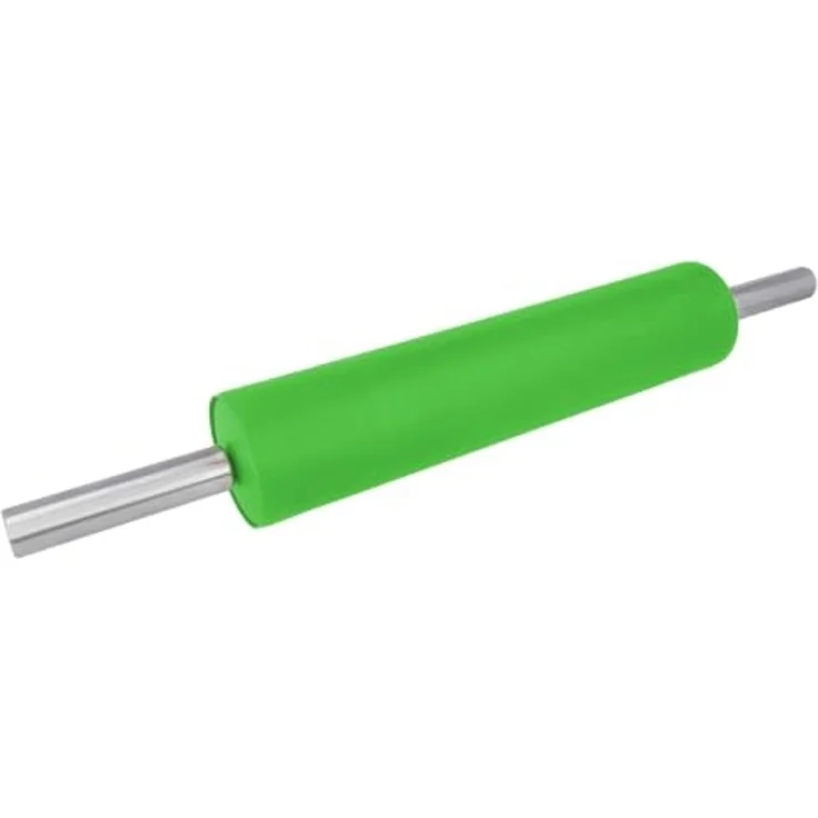 EUROHOME Teigroller Ausrollholz mit Silikonmantel und Edelstahlgriffen Edelstahl, (1-tlg, Nudelrolle Ø 6,5 cm), Holznudelrolle Teigrolle mit Griff - Teigroller – Bild 4