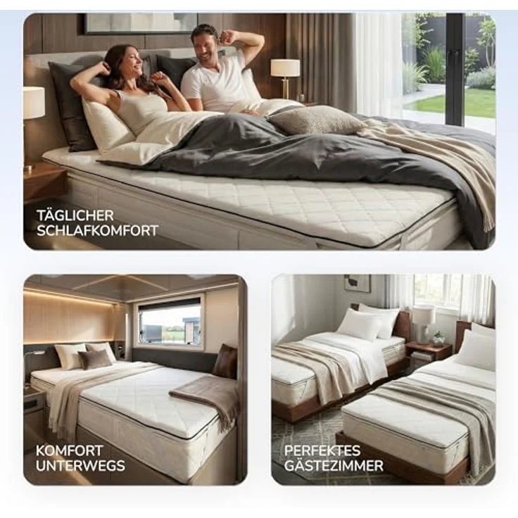 MSS e.K, Topper Komfortschaum Matratzentopper, 6 cm hoch, Komfortschaum, Made in Germany, Waschbar bei 60°C – Bild 8