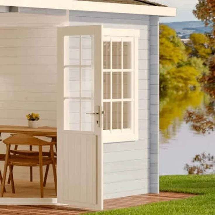 Alpholz Gartenhaus Modell Mississippi - 40 Gartenhaus aus Holz in Pinie Holzhaus mit 40 mm Wandstärke inklusive Terrasse Blockbohlenhaus mit Montagematerial – Bild 5