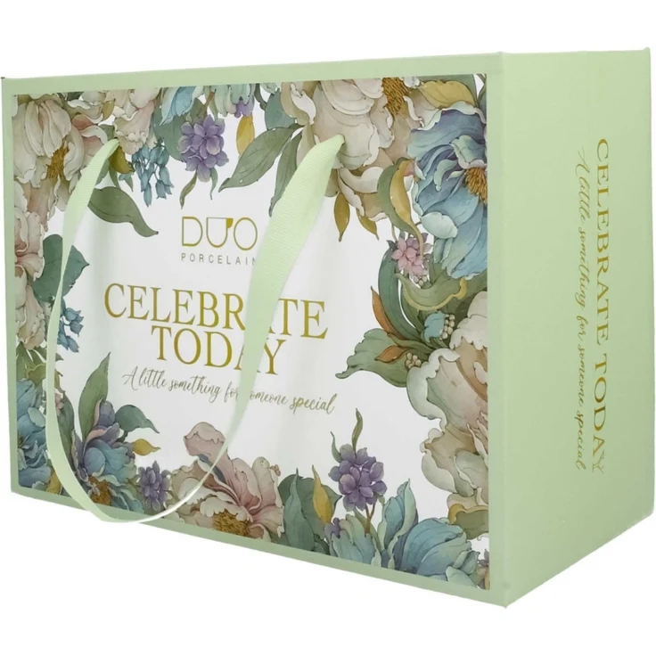 DUO 2er-Set Tassen PEONY WHITE, 250 ml mit Untertassen, New Bone China Porzellan, in Geschenkbox – Bild 7