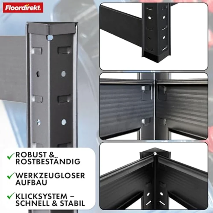 KARAT Getränkekistenregal für 6 Kisten - 110 x 110 x 30 cm - Getränkeregal, Kastenregal für Getränkekisten, Flaschenregal, Kastenständer - Regal für Getränkekästen (Osaka) – Bild 6
